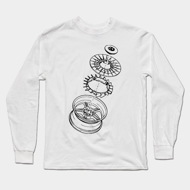 M-System Long Sleeve T-Shirt by Wheelart